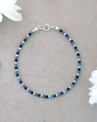 Blue Gemstone Beaded Bracelet