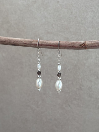 Smokey Quartz Gemstone Dangle Earrings