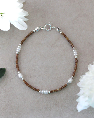 Brown Pearl Beaded Bracelet