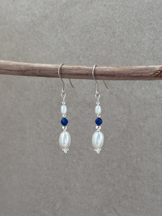 Lapis Lazuli Gemstone Dangle Earrings