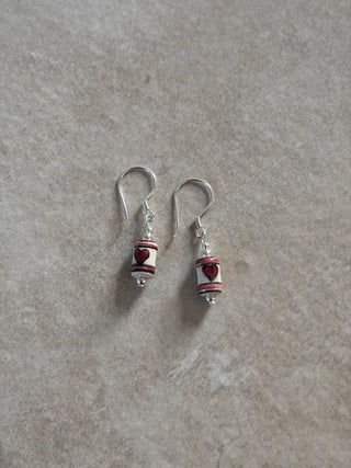 Love Heart Beaded Earrings