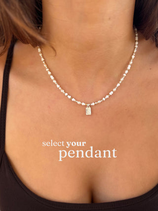 Freshwater Pendant Beaded Necklace