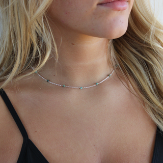 Dotted Gemstone Necklace