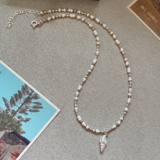 Sandbank Conch Beaded Necklace