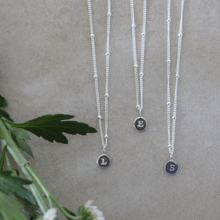 Tiny Personalised Initial Pendant Necklace