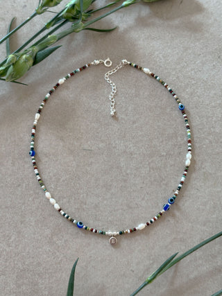 Protective Initial Beaded Necklace
