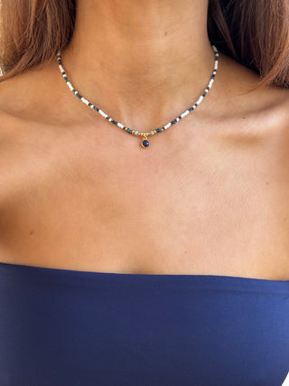 Sapphire Beaded Necklace