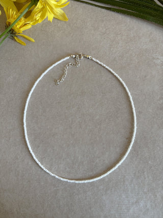 White Beaded Necklace