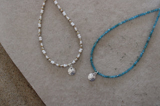 Sandcoin Blue Beaded Necklace