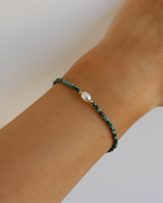 Turquoise Pearl Beaded Bracelet