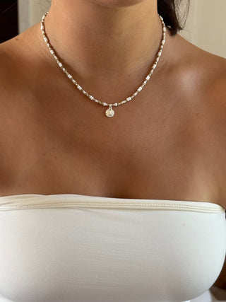 Sandcoin Ecru Beaded Necklace