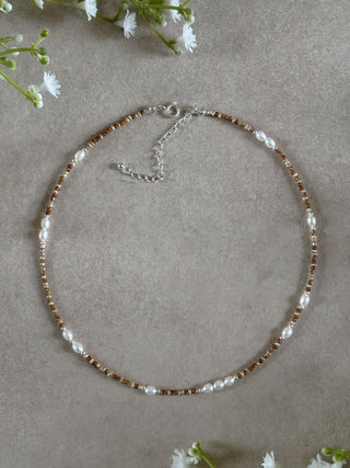 Calma Sandy Freshwater Beaded Necklace