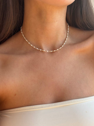 Nerina Sandy Pearl Beaded Necklace