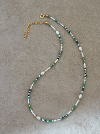 Sailor Green Beaded Necklace