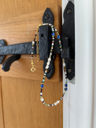Multicoloured Protective Pearl Beaded Necklace