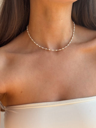 Nerina Sandy Pearl Beaded Necklace