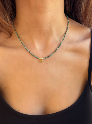 Turquoise Heart Beaded Necklace