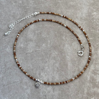 Personalised Initial Sand Beaded Necklace
