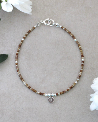 Personalised Initial Sandy Beaded Bracelet