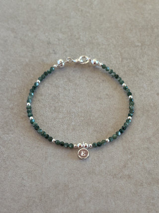 Seraphinite Initial Gemstone Bracelet