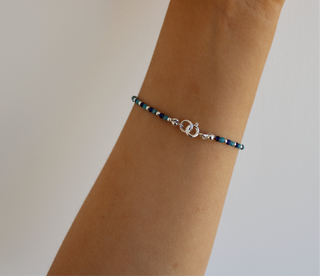 Blue Gemstone Beaded Bracelet