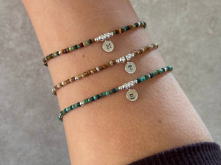 Personalised Initial Sandy Beaded Bracelet