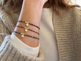 Personalised Initial Sandy Beaded Bracelet