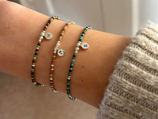 Personalised Initial Sandy Beaded Bracelet