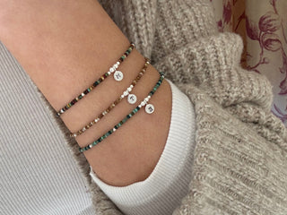 Personalised Initial Sandy Beaded Bracelet