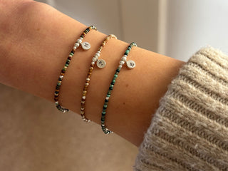 Personalised Initial Sandy Beaded Bracelet