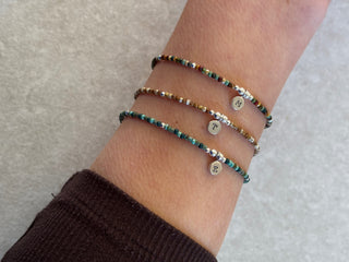 Personalised Initial Sandy Beaded Bracelet