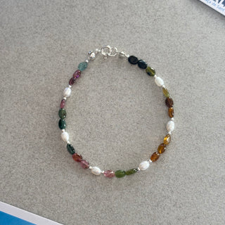 Valencia Tourmaline & Pearl Bracelet