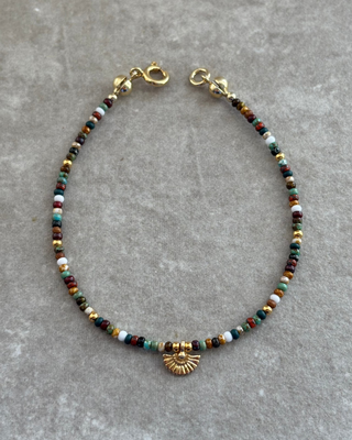 Fan Multicoloured Beaded Bracelet