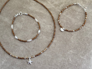 Sandy Starfish Beaded Necklace