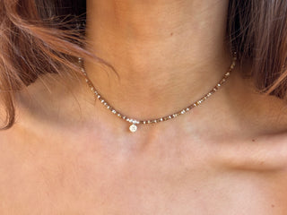 Personalised Initial Sand Beaded Necklace