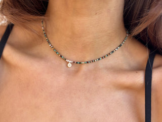 Personalised Initial Multicoloured Beaded Necklace