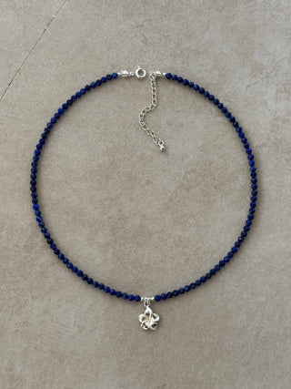 Lapis Lazuli Hibiscus Necklace