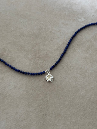 Lapis Lazuli Hibiscus Necklace