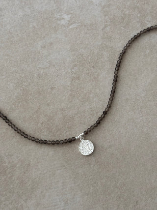 Smokey Quartz Pine Pendant Necklace