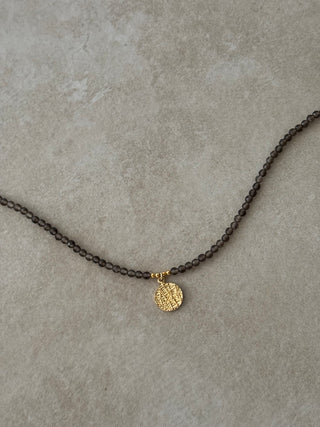 Smokey Quartz Pine Pendant Necklace