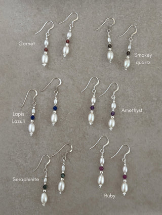 Lapis Lazuli Gemstone Dangle Earrings